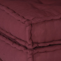 Produktbild för Modulsofa enhet 4 pcs Bordeaux Tyg