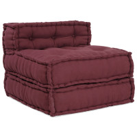 Produktbild för Modulsofa enhet 4 pcs Bordeaux Tyg