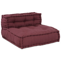 Produktbild för Modulsofa enhet 4 pcs Bordeaux Tyg
