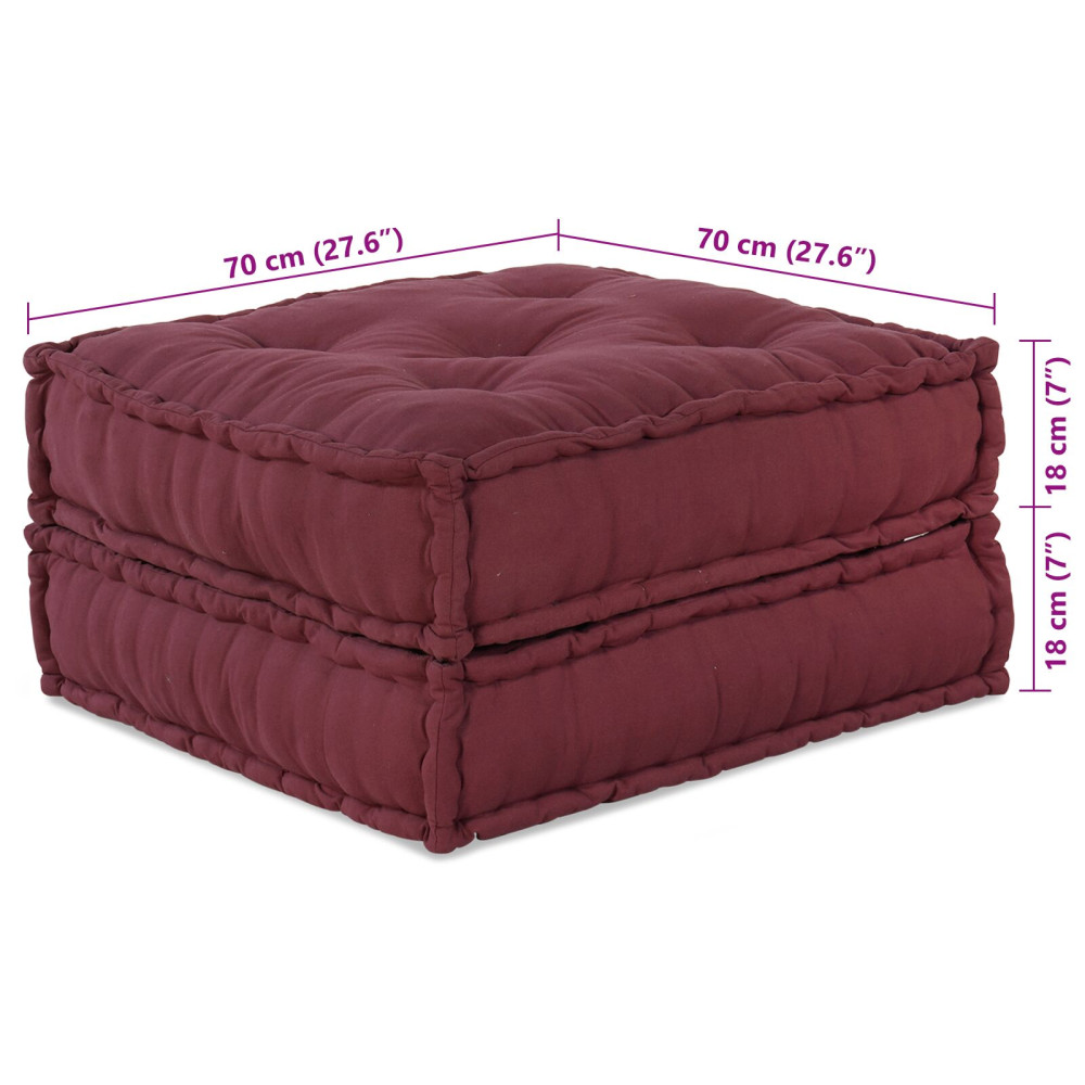 Produktbild för Modulsofa enhet 2 pcs Bordeaux 140 x 70 x 36 cm Tyg