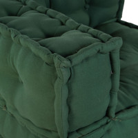 Produktbild för Modulsofa enhet 2 pcs Grön 140 x 70 x 56 cm Tyg