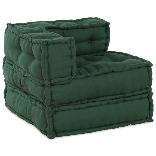 vidaXL Modulsofa enhet 3 pcs Grön Tyg