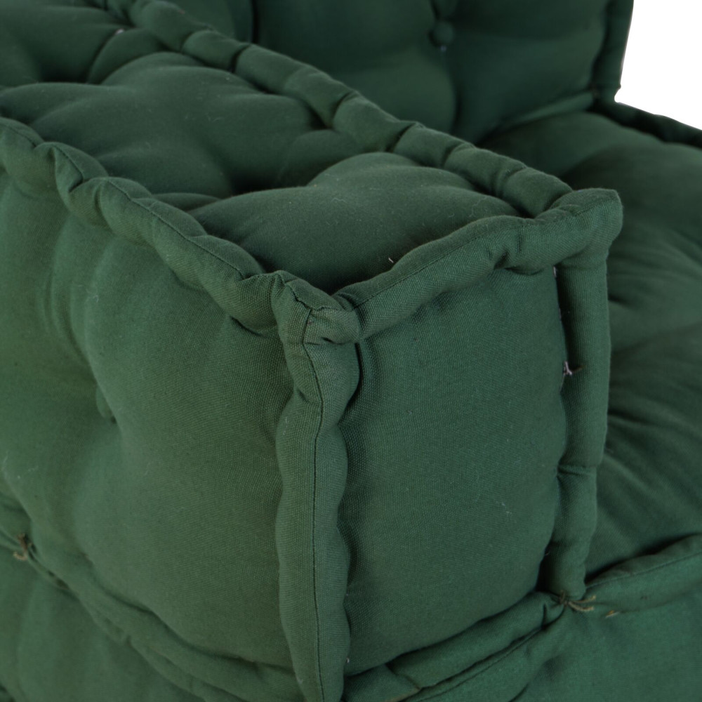 Produktbild för Modulsofa enhet 3 pcs Grön Tyg
