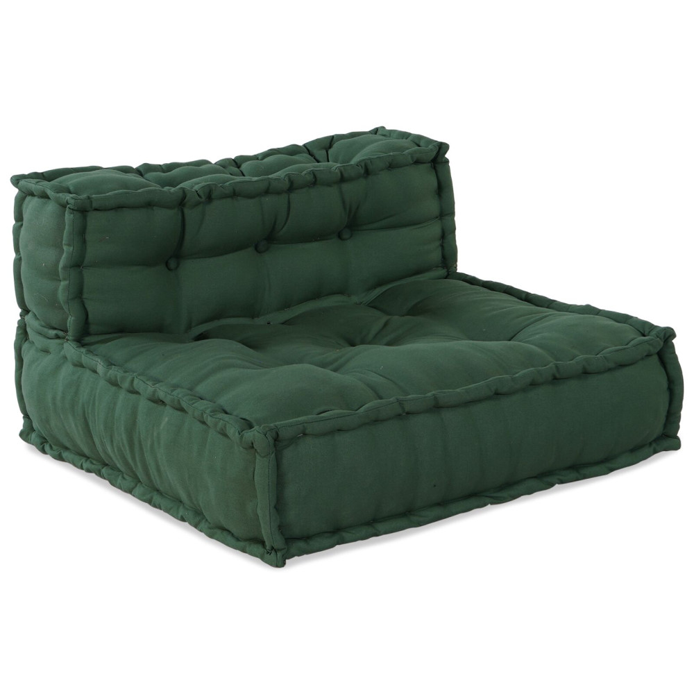 Produktbild för Modulsofa enhet 4 pcs Grön Tyg