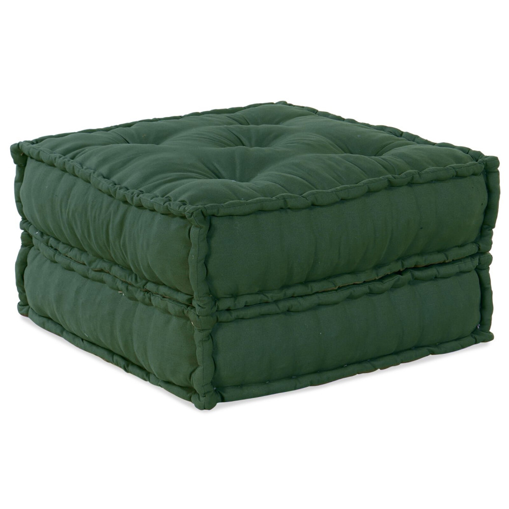 Produktbild för Modulsofa enhet 2 pcs Grön 140 x 70 x 36 cm Tyg