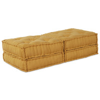 Produktbild för Modulsofa enhet 2 pcs Gul 140 x 70 x 36 cm Tyg