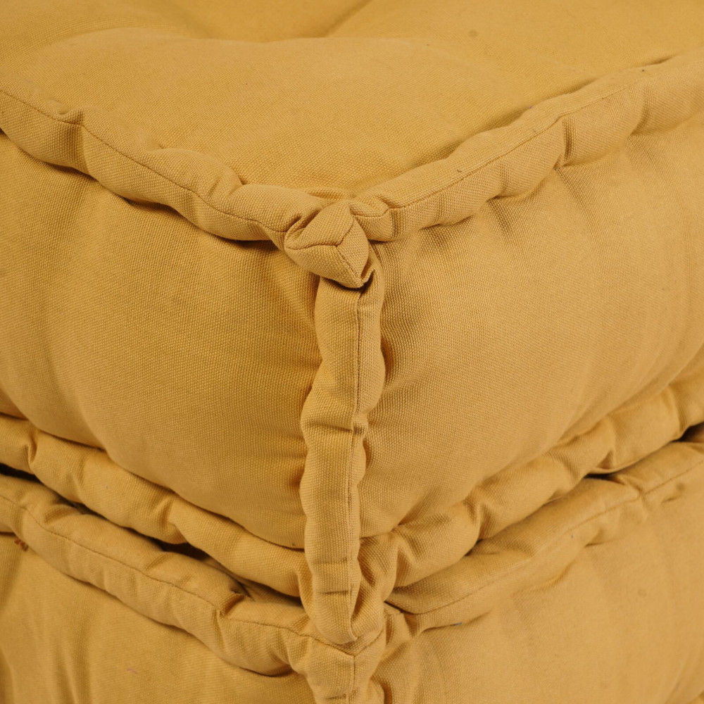 Produktbild för Modulsofa enhet 2 pcs Gul 140 x 70 x 36 cm Tyg