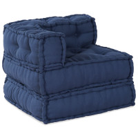 Produktbild för Modulsofa enhet 2 pcs Indigo 140 x 70 x 56 cm Tyg