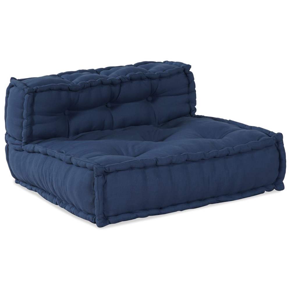 Produktbild för Modulsofa enhet 3 pcs Indigo Tyg