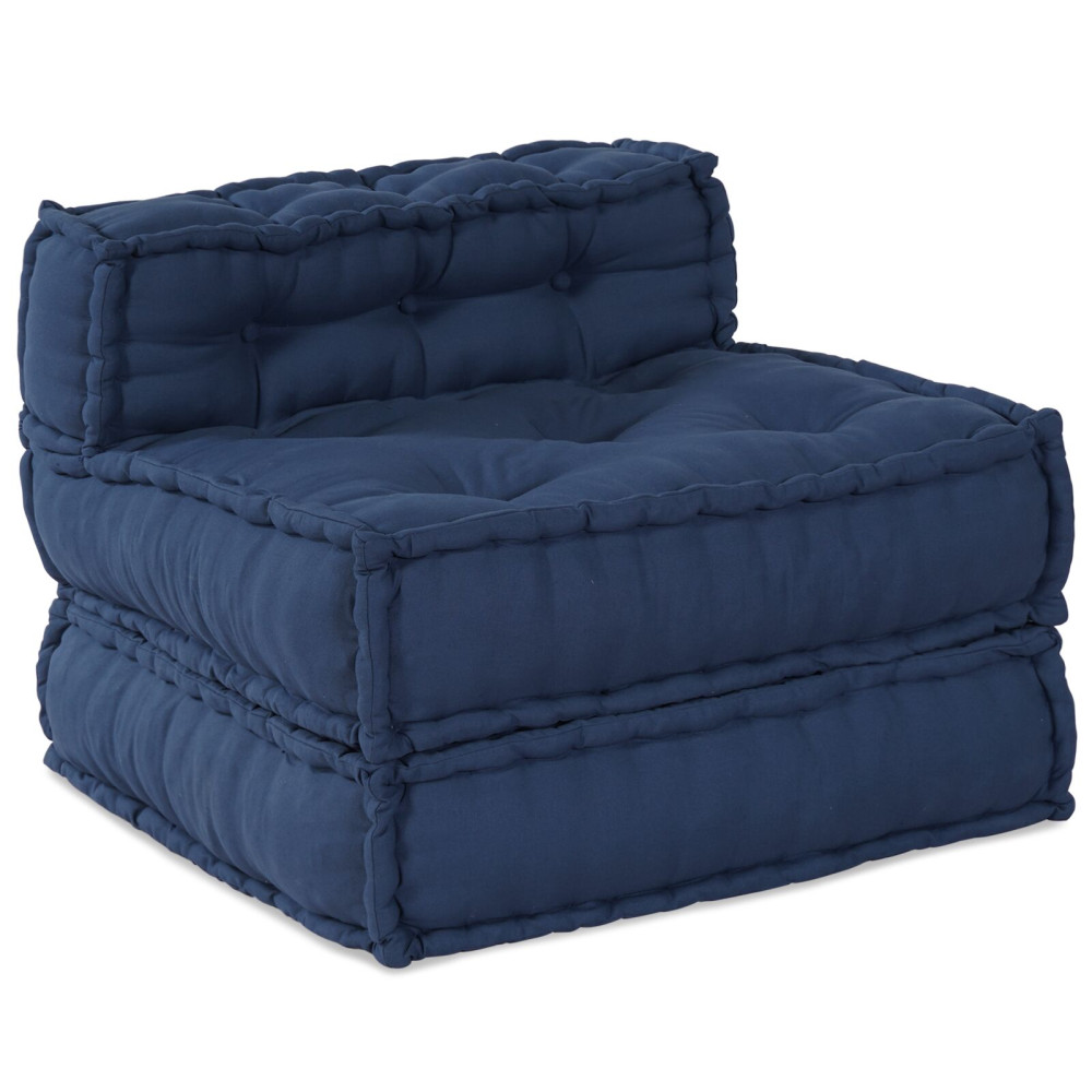 Produktbild för Modulsofa enhet 4 pcs Indigo Tyg