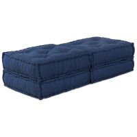 Produktbild för Modulsofa enhet 2 pcs Indigo 140 x 70 x 36 cm Tyg