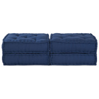 Produktbild för Modulsofa enhet 2 pcs Indigo 140 x 70 x 36 cm Tyg