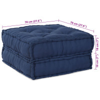 Produktbild för Modulsofa enhet 2 pcs Indigo 140 x 70 x 36 cm Tyg