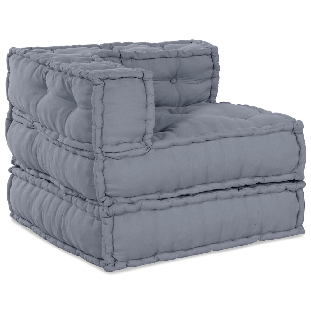Produktbild för Modulsofa enhet 4 pcs Grå Tyg