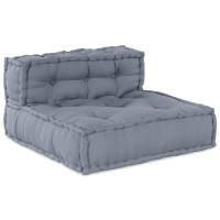Produktbild för Modulsofa enhet 4 pcs Grå Tyg