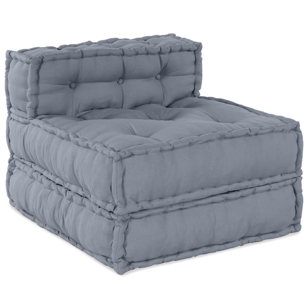 Produktbild för Modulsofa enhet 4 pcs Grå Tyg