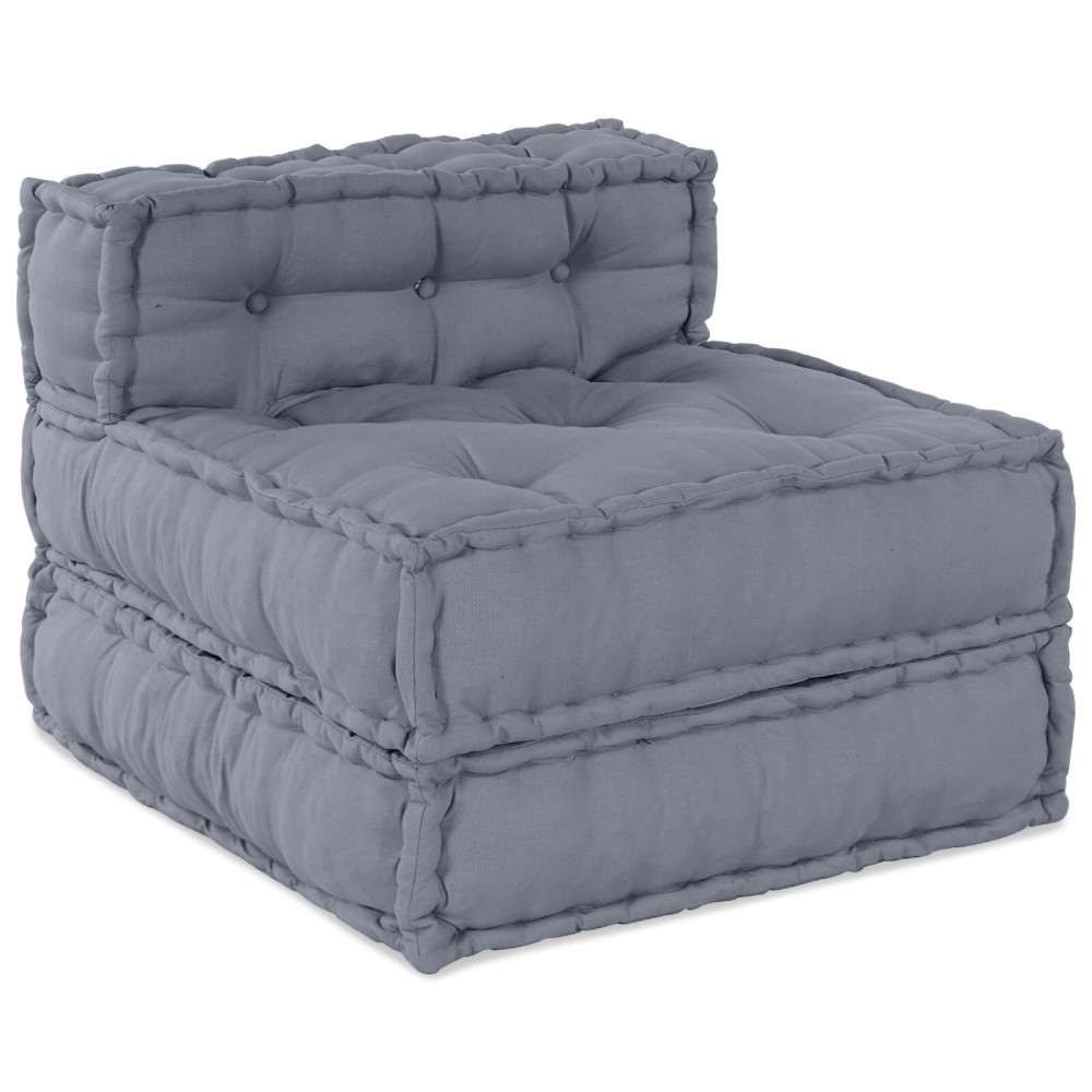 Produktbild för Modulsofa enhet 4 pcs Grå Tyg