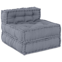 Produktbild för Modulsofa enhet 4 pcs Grå Tyg