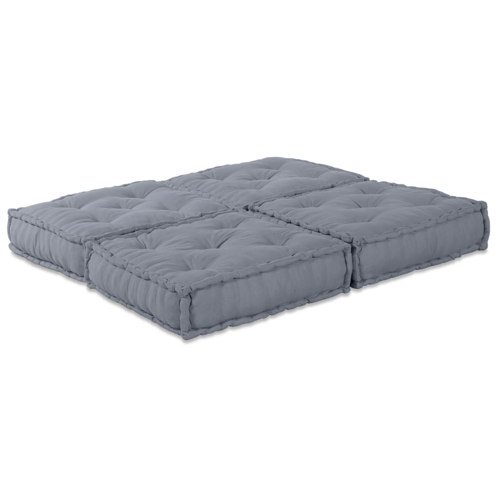 Produktbild för Modulsofa enhet 2 pcs Grå 140 x 70 x 36 cm Tyg