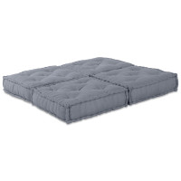Produktbild för Modulsofa enhet 2 pcs Grå 140 x 70 x 36 cm Tyg