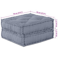 Produktbild för Modulsofa enhet 2 pcs Grå 140 x 70 x 36 cm Tyg