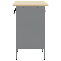 Produktbild för Arbetskabinett med låda 2 pcs Svart och Grå 100 x 55 x 85 cm