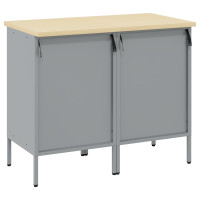 Produktbild för Arbetskabinett med låda 2 pcs Svart och Grå 100 x 55 x 85 cm