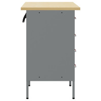 Produktbild för Arbetskabinett med låda 2 pcs Röd och Grå 100 x 55 x 85 cm