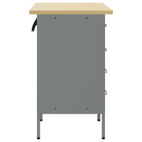 Produktbild för Arbetskabinett med låda 2 pcs Svart och Grå 100 x 55 x 85 cm