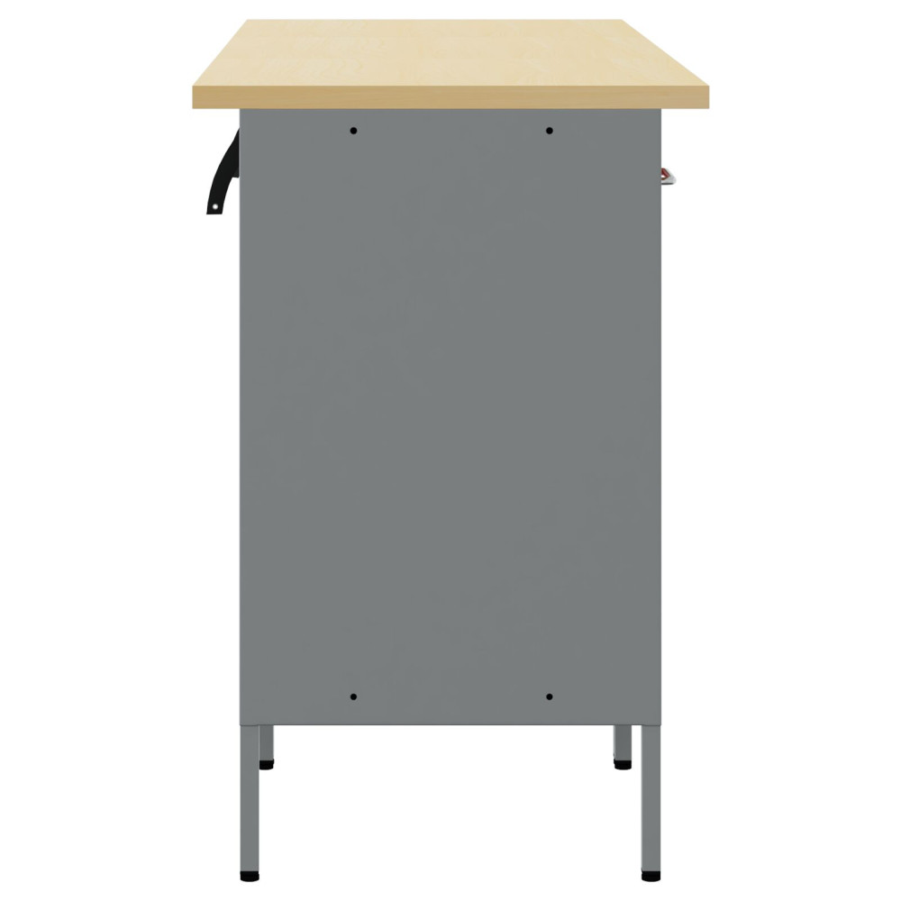Produktbild för Arbetskabinett med låda 3 pcs Röd och Grå 75 x 45 x 85 cm