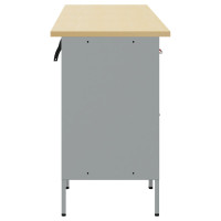 Produktbild för Arbetskabinett med låda 4 pcs Röd och Grå 200 x 55 x 85 cm