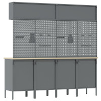 Produktbild för Arbetskabinett Set med låda med lagring med lås 10 pcs Röd