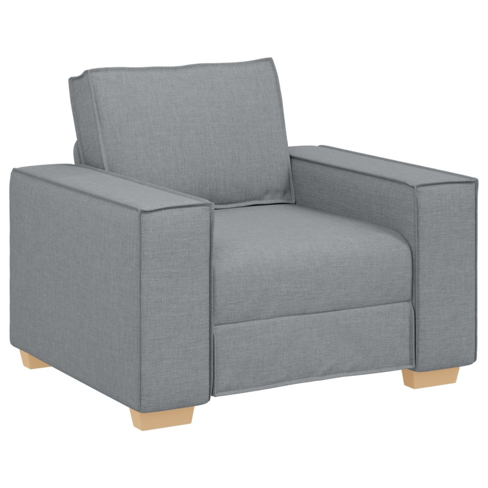 Produktbild för Soffa 3 pcs Ljusgrå 220 x 80 x 84 cm Linnenblandad tyg