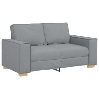 Produktbild för Soffa 3 pcs Ljusgrå 220 x 80 x 84 cm Linnenblandad tyg