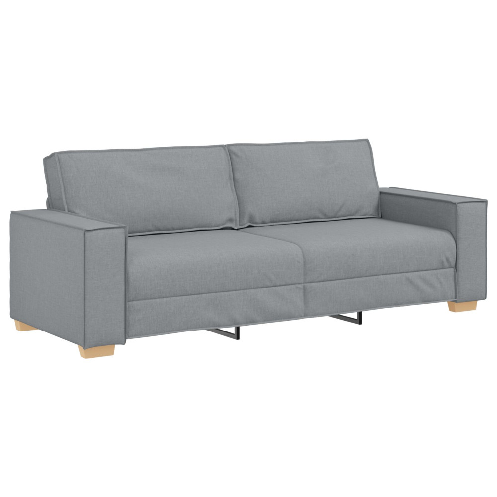 Produktbild för Soffa 3 pcs Ljusgrå 220 x 80 x 84 cm Linnenblandad tyg