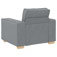 Produktbild för Soffa 3 pcs Ljusgrå 220 x 80 x 84 cm Linnenblandad tyg