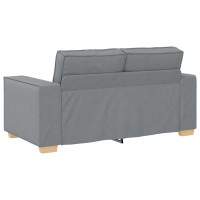 Produktbild för Soffa 3 pcs Ljusgrå 220 x 80 x 84 cm Linnenblandad tyg