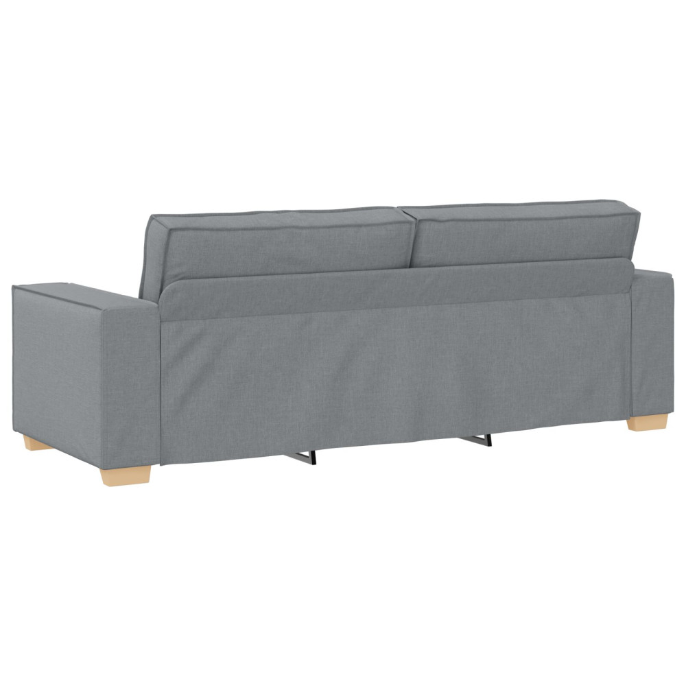 Produktbild för Soffa 3 pcs Ljusgrå 220 x 80 x 84 cm Linnenblandad tyg
