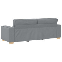 Produktbild för Soffa 3 pcs Ljusgrå 220 x 80 x 84 cm Linnenblandad tyg