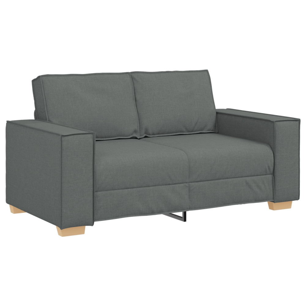 Produktbild för Soffa 3 pcs Mörkgrå 220 x 80 x 84 cm Linnenblandad tyg