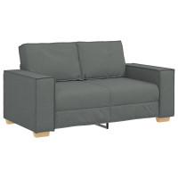 Produktbild för Soffa 3 pcs Mörkgrå 220 x 80 x 84 cm Linnenblandad tyg