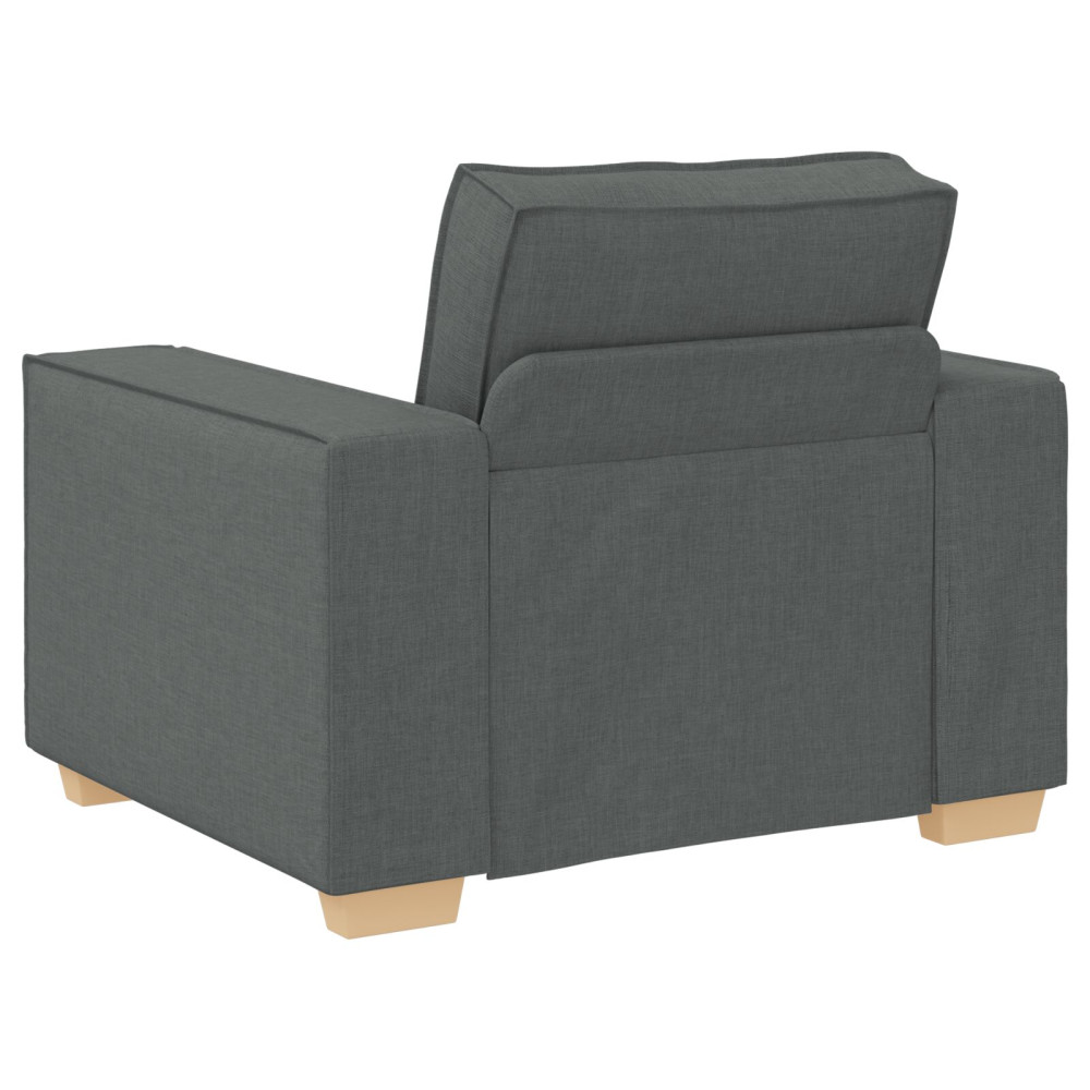 Produktbild för Soffa 3 pcs Mörkgrå 220 x 80 x 84 cm Linnenblandad tyg