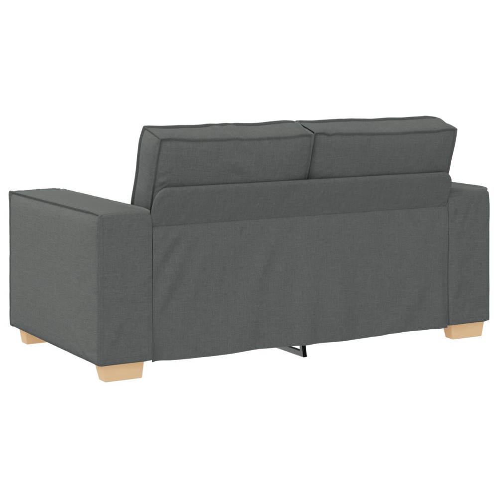 Produktbild för Soffa 3 pcs Mörkgrå 220 x 80 x 84 cm Linnenblandad tyg