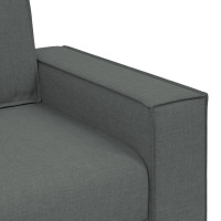 Produktbild för Soffa 3 pcs Mörkgrå 220 x 80 x 84 cm Linnenblandad tyg