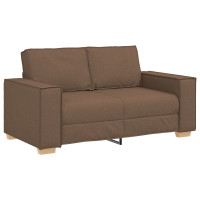 Produktbild för Soffa 3 pcs Brun 220 x 80 x 84 cm Linnenblandad tyg