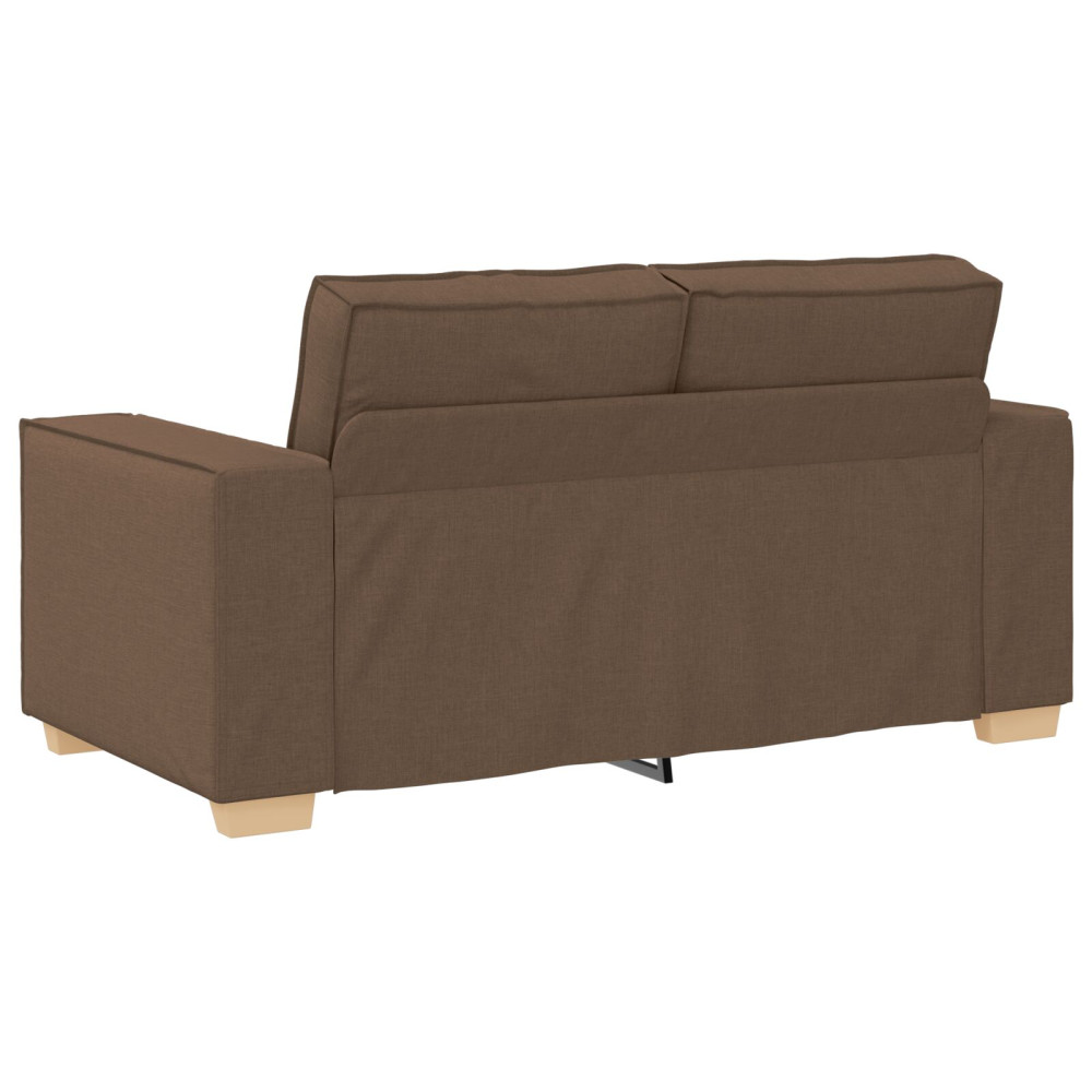 Produktbild för Soffa 3 pcs Brun 220 x 80 x 84 cm Linnenblandad tyg
