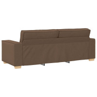 Produktbild för Soffa 3 pcs Brun 220 x 80 x 84 cm Linnenblandad tyg