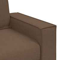 Produktbild för Soffa 3 pcs Brun 220 x 80 x 84 cm Linnenblandad tyg