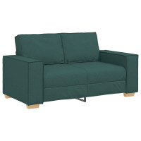Produktbild för Soffa 3 pcs Mörkgrön 220 x 80 x 84 cm Linnenblandad tyg