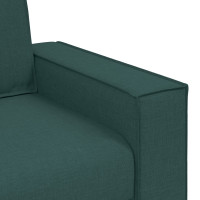 Produktbild för Soffa 3 pcs Mörkgrön 220 x 80 x 84 cm Linnenblandad tyg